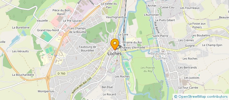 localisation de l'entreprise MADAME CHRYSTELE COURTAT  LOCHES