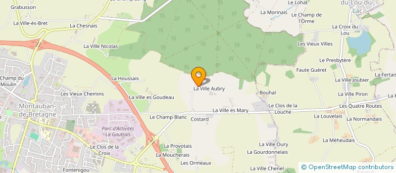 localisation de l'entreprise MADAME CHRYSTELE GERVAIS  MONTAUBAN-DE-BRETAGNE