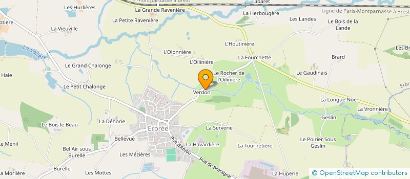 localisation de l'entreprise MADAME CHRYSTELE HALOUZE  ERBREE