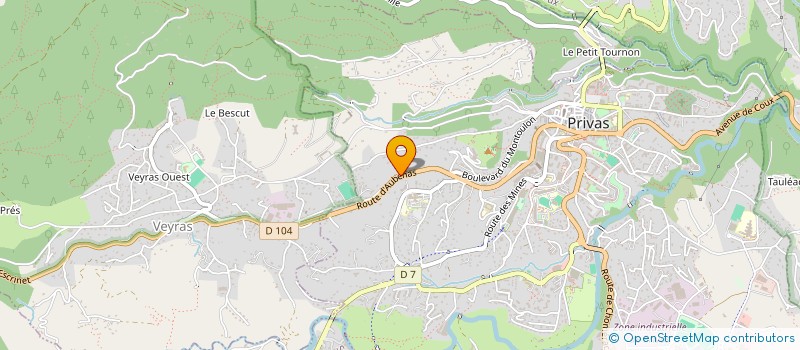 localisation de l'entreprise MADAME CHRYSTELE JOSSERAND  PRIVAS