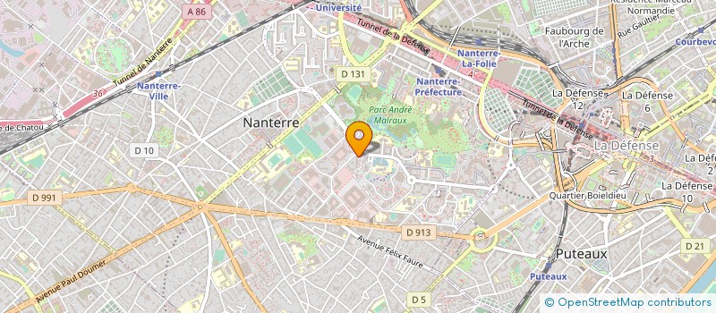 localisation de l'entreprise MADAME CHRYSTELE MARTIN à NANTERRE