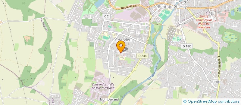 localisation de l'entreprise MADAME CHRYSTELE MORELLON  CHARVIEU-CHAVAGNEUX