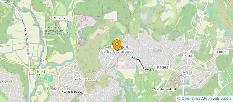 localisation de l'entreprise MADAME CHRYSTELE PERRET  SAINT-VINCENT-DE-BARBEYRARGUES