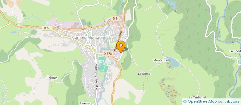 localisation de l'entreprise MADAME CHRYSTELE RAOUX à RIOM-ES-MONTAGNES