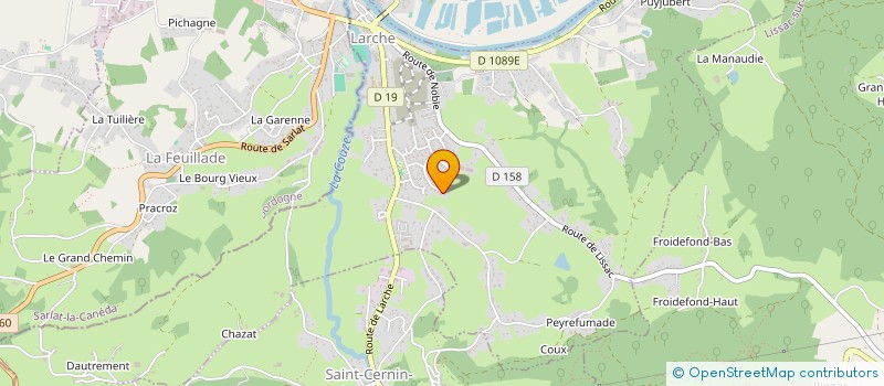 localisation de l'entreprise MADAME CHRYSTELLE BOUYOUX  LARCHE