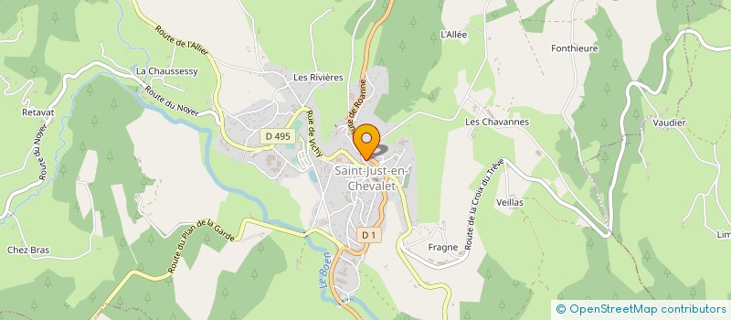 localisation de l'entreprise MADAME CHRYSTELLE GARDETTE  SAINT-JUST-EN-CHEVALET