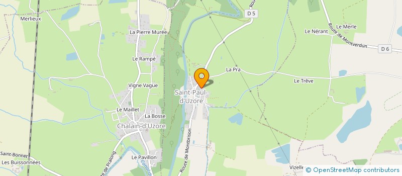 localisation de l'entreprise MADAME CHRYSTELLE LIMOUZIN  SAINT-PAUL-D'UZORE