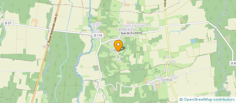 localisation de l'entreprise MADAME CHRYSTELLE PECANTET- BALOUS  CASTERA-LOU