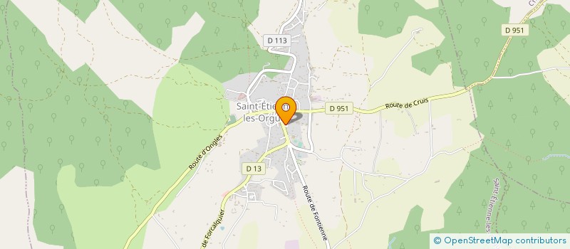 localisation de l'entreprise MADAME CHRYSTELLE POUDEVIGNE  SAINT-ETIENNE-LES-ORGUES