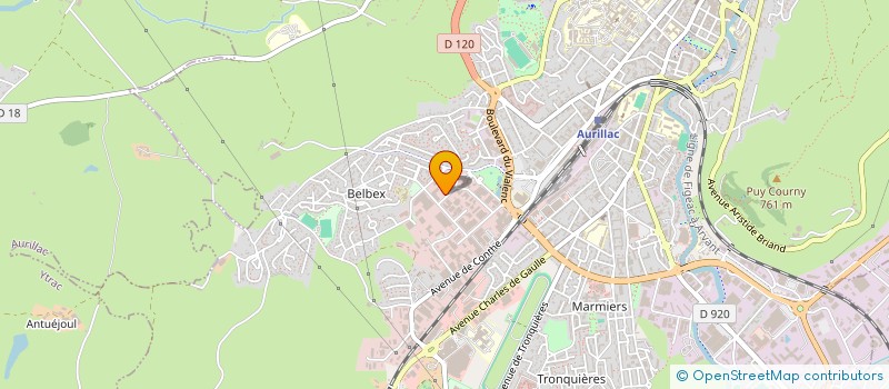 localisation de l'entreprise MADAME CHRYSTELLE TRICOT  AURILLAC