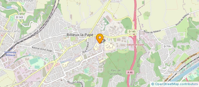 localisation de l'entreprise MADAME CHRYSTELLE VERNAY à RILLIEUX-LA-PAPE