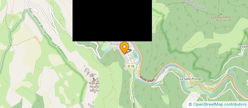 localisation de l'entreprise MADAME CHRYSTIANE DELTROY  FLORAC TROIS RIVIERES