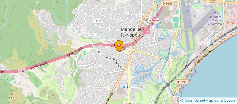 localisation de l'entreprise MADAME CINDIE NEVIERE à MANDELIEU-LA-NAPOULE
