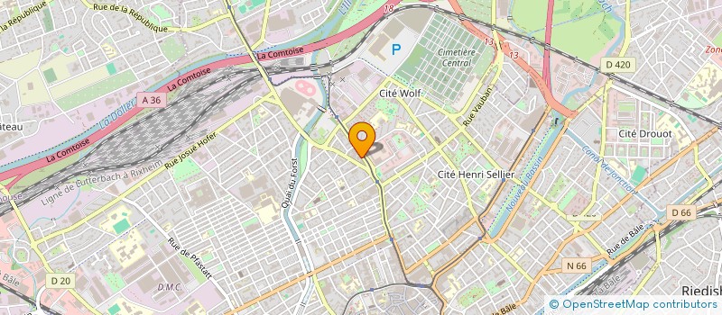 localisation de l'entreprise MADAME CINDY ANDRE  MULHOUSE