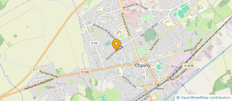 localisation de l'entreprise MADAME CINDY BERTEIN à CHAUNY