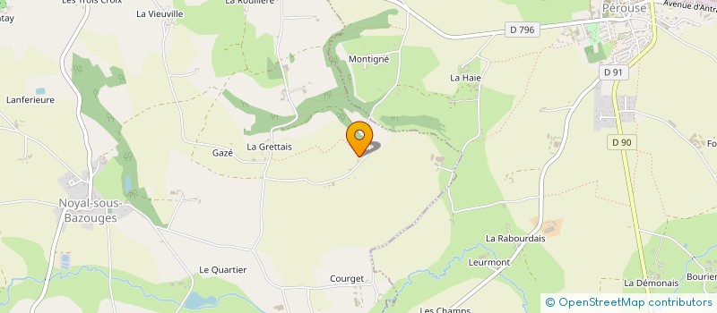 localisation de l'entreprise MADAME CINDY BOUGERE  NOYAL-SOUS-BAZOUGES