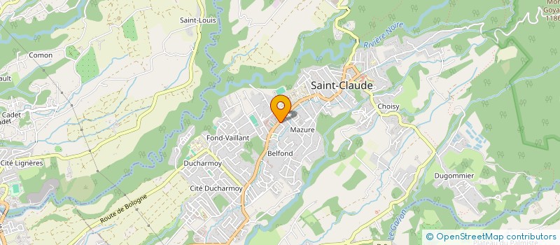 localisation de l'entreprise MADAME CINDY COINTRE à SAINT-CLAUDE