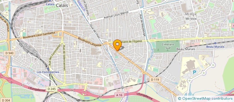 localisation de l'entreprise MADAME CINDY DESWARTVAEGER  CALAIS