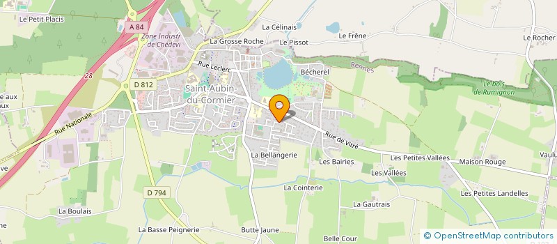 localisation de l'entreprise MADAME CINDY DODELIN  SAINT-AUBIN-DU-CORMIER