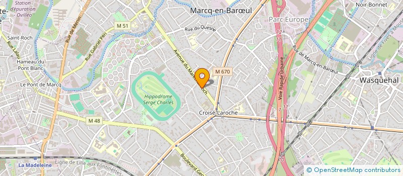 localisation de l'entreprise MADAME CINDY DUBRULLE à MARCQ-EN-BARŒUL