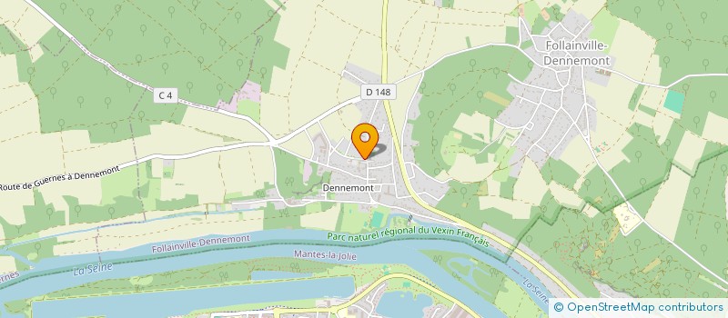 localisation de l'entreprise MADAME CINDY FERREIRA  FOLLAINVILLE-DENNEMONT