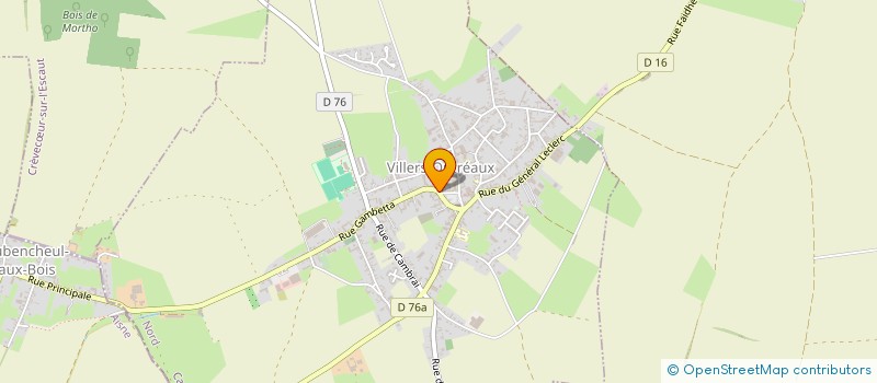 localisation de l'entreprise MADAME CINDY HADOT  VILLERS-OUTREAUX