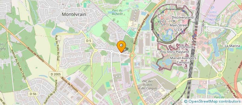 localisation de l'entreprise MADAME CINDY JEGOU  MONTEVRAIN