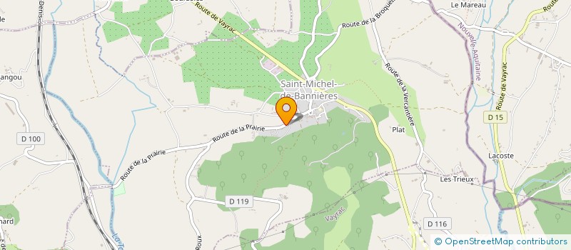 localisation de l'entreprise MADAME CINDY LALARDIE  SAINT-MICHEL-DE-BANNIERES