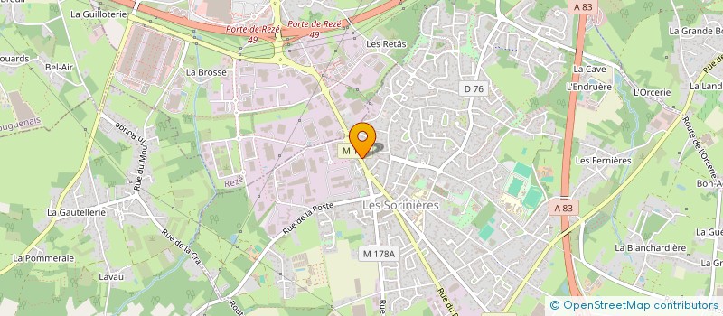 localisation de l'entreprise MADAME CINDY LARCHER  LES SORINIERES