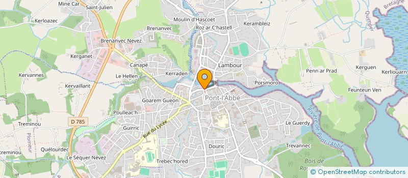 localisation de l'entreprise MADAME CINDY LE BRUN à PONT-L'ABBE