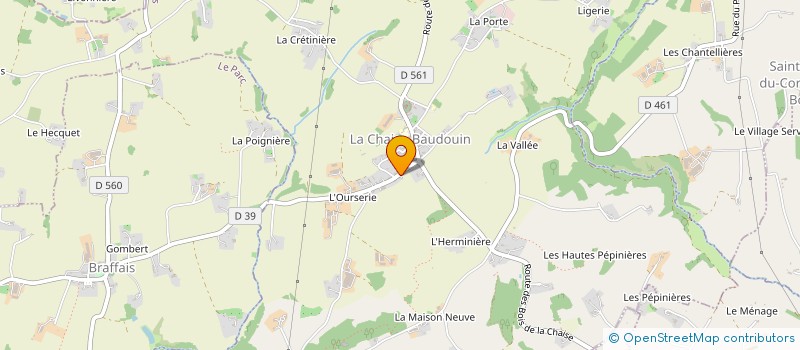 localisation de l'entreprise MADAME CINDY LE GALL  LA CHAISE-BAUDOUIN