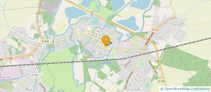 localisation de l'entreprise MADAME CINDY LEFEVRE à LA FERE