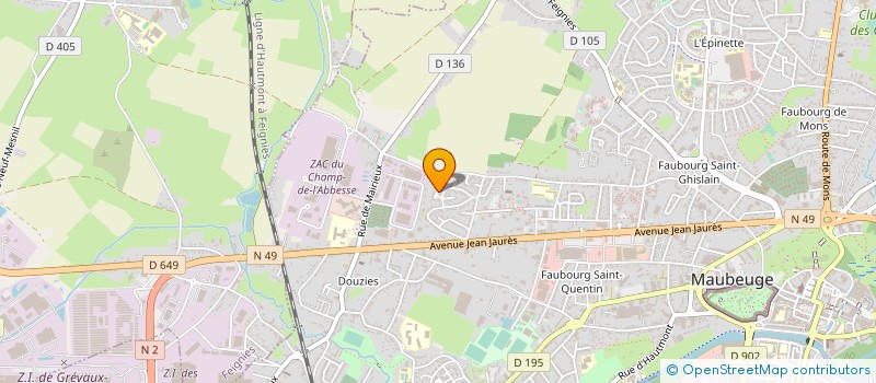 localisation de l'entreprise MADAME CINDY MAIRESSE  MAUBEUGE