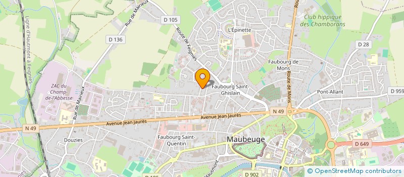 localisation de l'entreprise MADAME CINDY OURRAD  MAUBEUGE