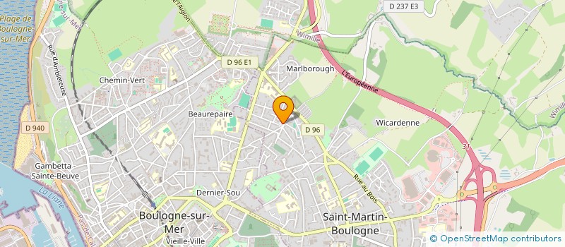 localisation de l'entreprise MADAME CINDY PODEVIN à SAINT-MARTIN-BOULOGNE