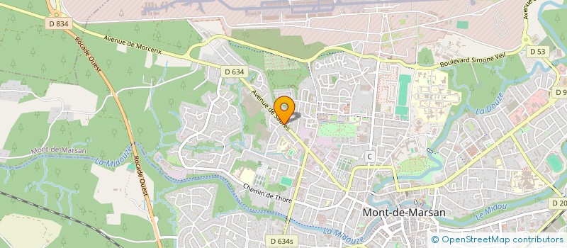 localisation de l'entreprise MADAME CINDY POTTIER  MONT-DE-MARSAN