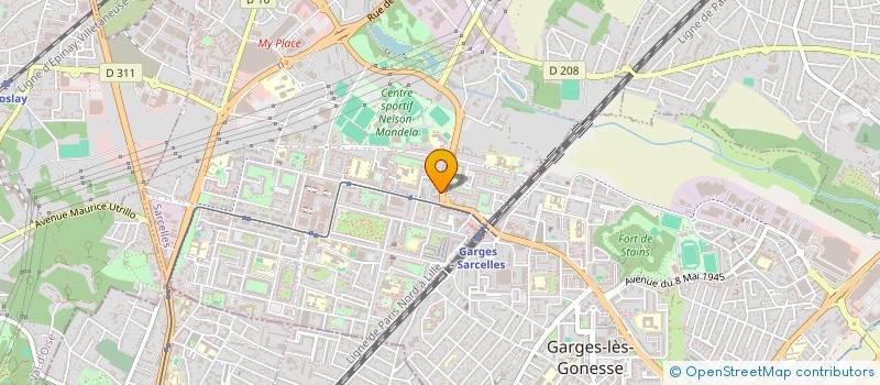 localisation de l'entreprise MADAME CINDY SAINT-GERMAIN  SARCELLES