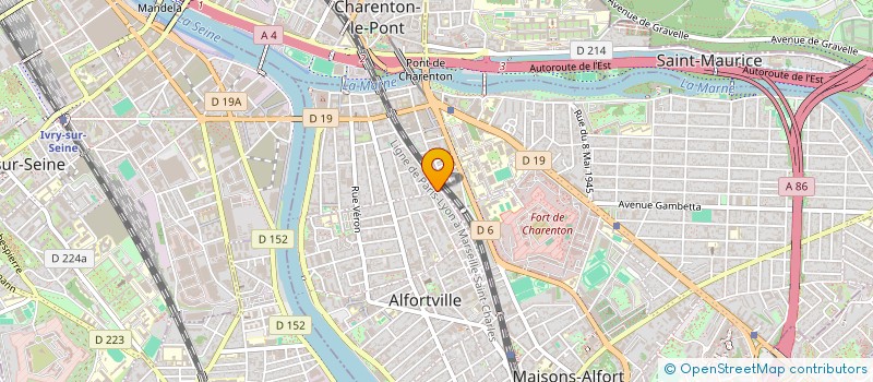 localisation de l'entreprise MADAME CINDY VERGER à ALFORTVILLE