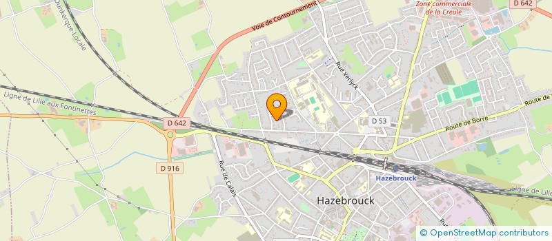 localisation de l'entreprise MADAME CINDY VERHAEGHE  HAZEBROUCK