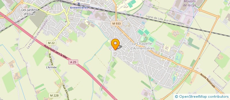 localisation de l'entreprise MADAME CINDY WARTELLE  LA CHAPELLE-D'ARMENTIERES