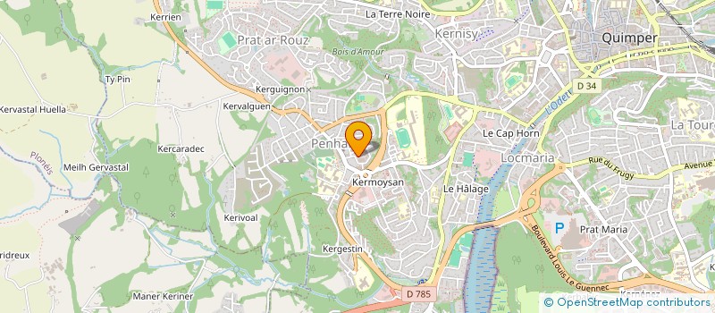 localisation de l'entreprise MADAME CINTHIA PROUX à QUIMPER