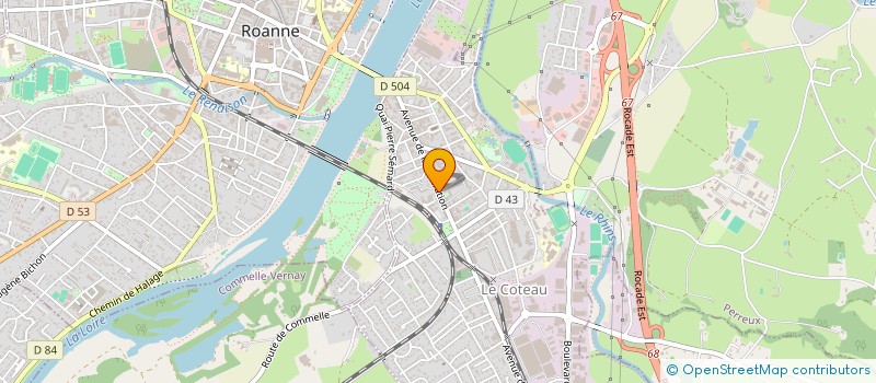 localisation de l'entreprise MADAME CLAIRE-ALICE THOMAS  LE COTEAU