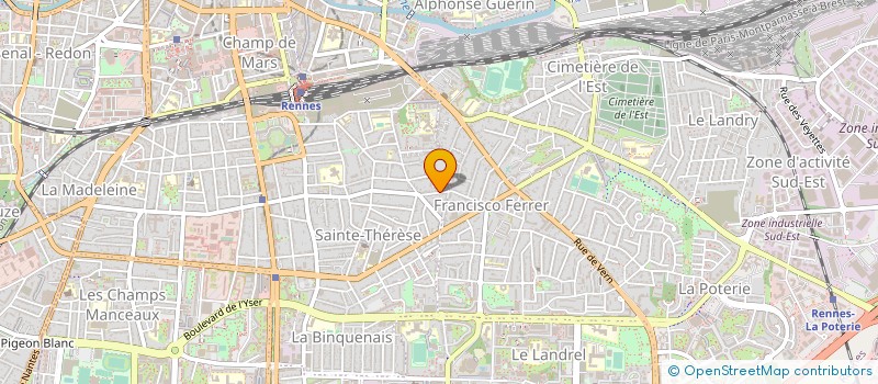 localisation de l'entreprise MADAME CLAIRE-ANNE CHARTIER  RENNES