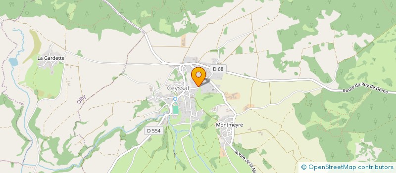 localisation de l'entreprise MADAME CLAIRE ARNAUD  CEYSSAT