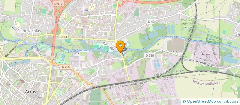 localisation de l'entreprise MADAME CLAIRE AUBOUIN  SAINT-LAURENT-BLANGY