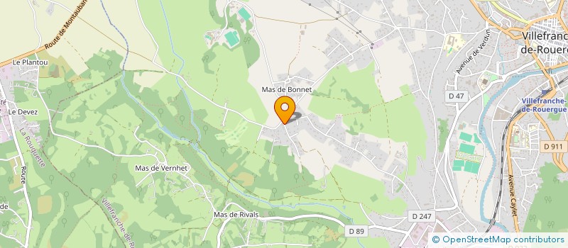 localisation de l'entreprise MADAME CLAIRE AUGE  VILLEFRANCHE-DE-ROUERGUE