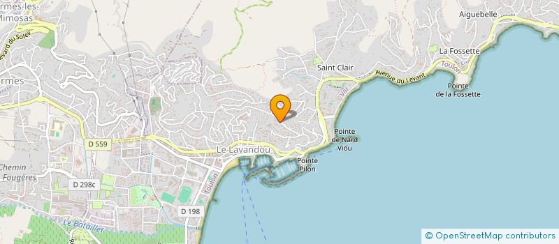 localisation de l'entreprise MADAME CLAIRE AUGROS à LE LAVANDOU