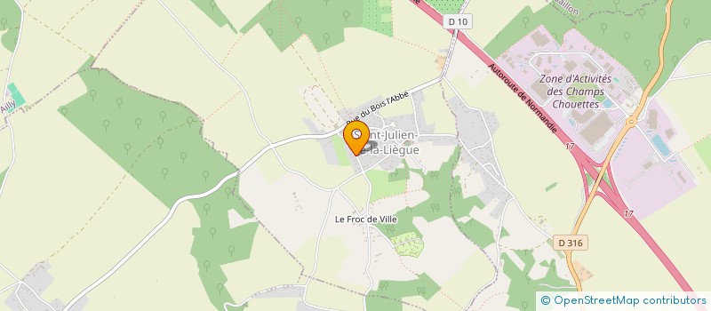 localisation de l'entreprise MADAME CLAIRE-AURELIE WOLF  SAINT-JULIEN-DE-LA-LIEGUE