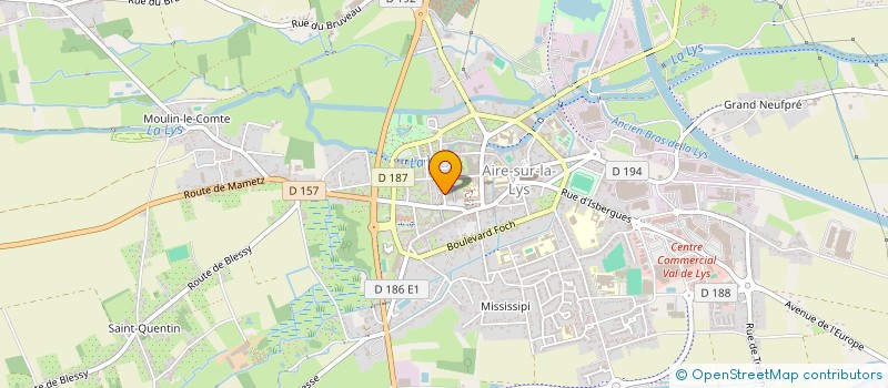 localisation de l'entreprise MADAME CLAIRE BALAS  AIRE-SUR-LA-LYS