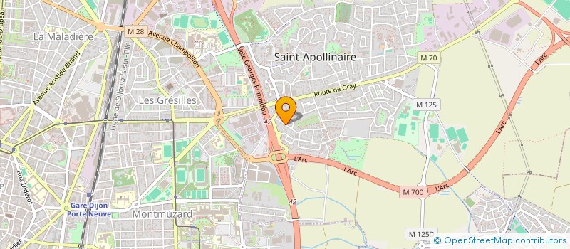 localisation de l'entreprise MADAME CLAIRE BALDE  SAINT-APOLLINAIRE